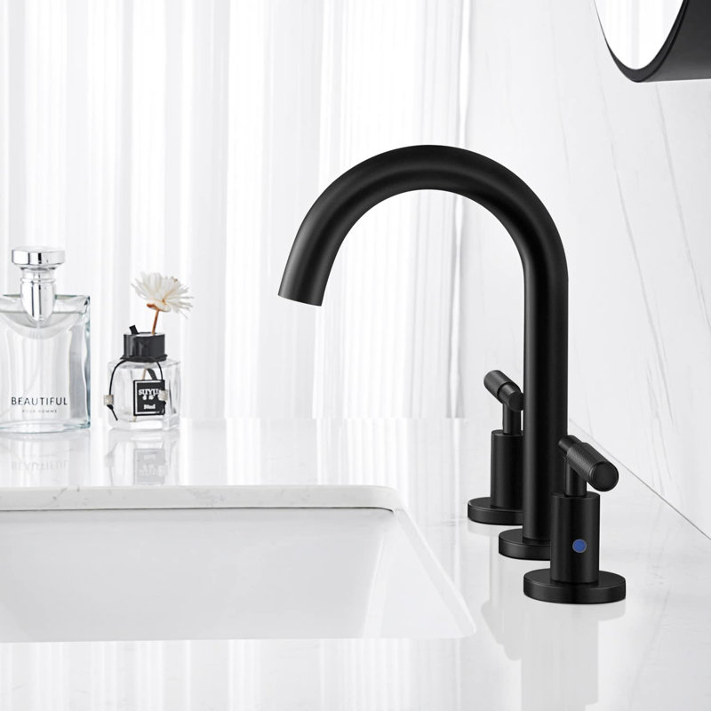 Robinet de salle de bain à large entraxe avec bonde