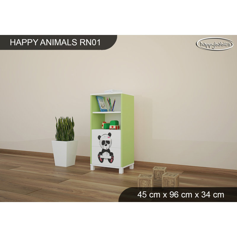 45cm W Animals Kids Cube, Green