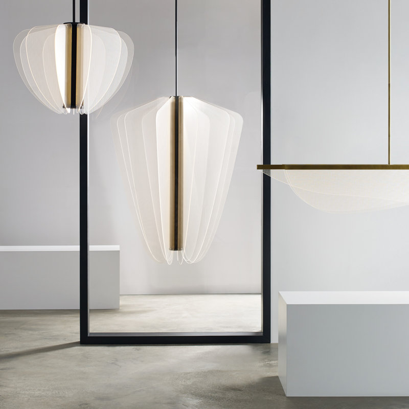 Nyra 28 Chandelier, Plated Brass