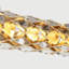 Lustre contemporain en cristal linéaire à 1 lumière 35,8 po Barela Cortland, finition glam or avec détails en verre à facettes fabriqués à la main