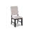 Rustic Traditional Dining Set Rectangle Table Fabric Upholstered Bench Tufted Nailhead Trim Chairs 6Pc Set