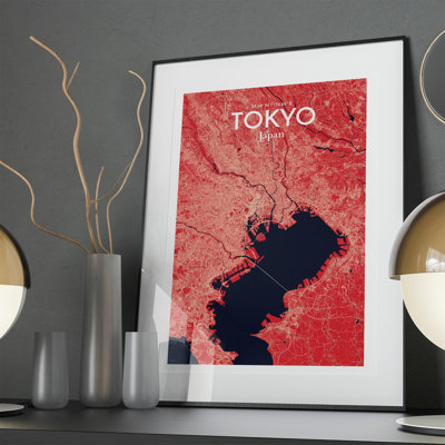 Tokyo City Map In Nautical - No Frame Print