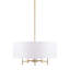 Lustre tambour 5 lumières blanc