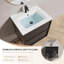Meuble-lavabo mural 24 po avec évier et tiroirs en céramique