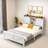 Farmhouse Platform Storage Bed with Bookcase Headboard and Built-In Charging Station-1332075234-1332075233