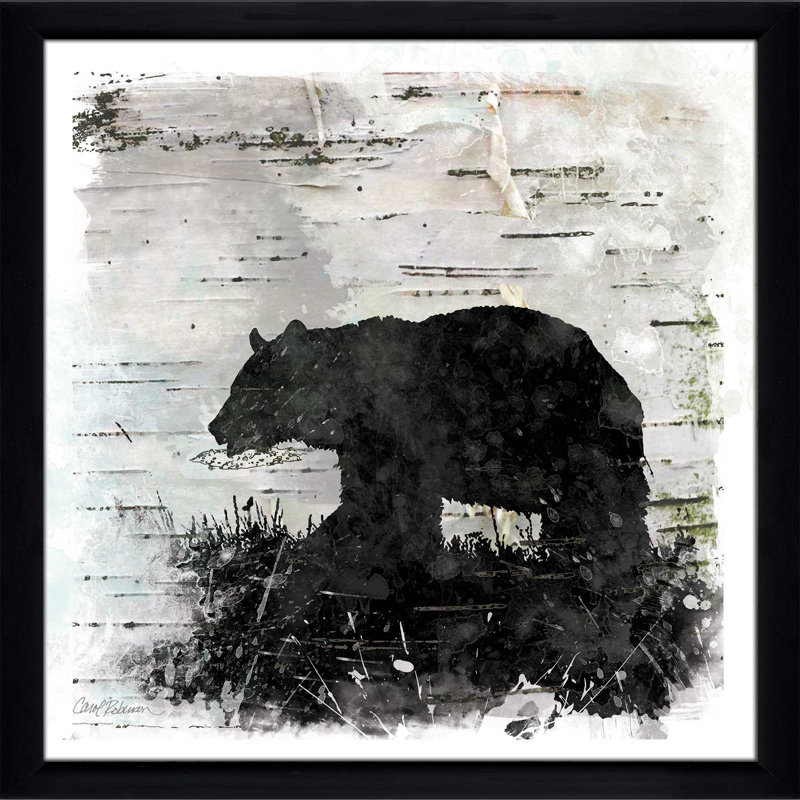 « birchbark bear », reproduction d’impression encadrée, H 33,5 po x l 33,5 po x P 0,75 po