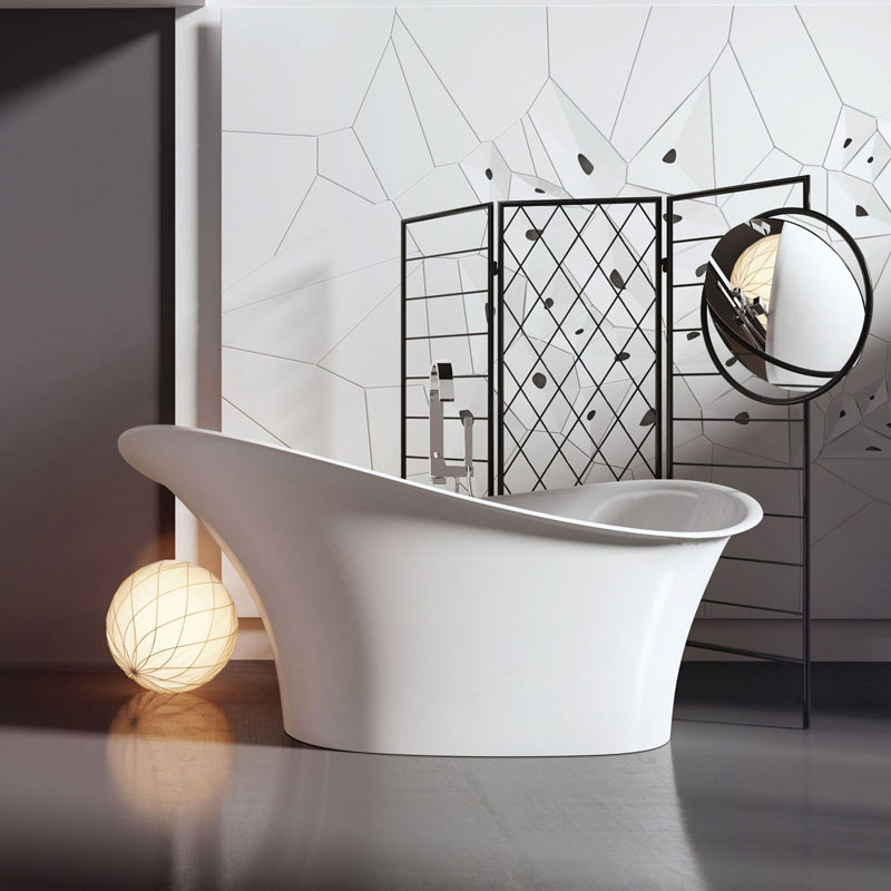 1750mm x 825mm Freestanding Soaking Acrylic Bathtub