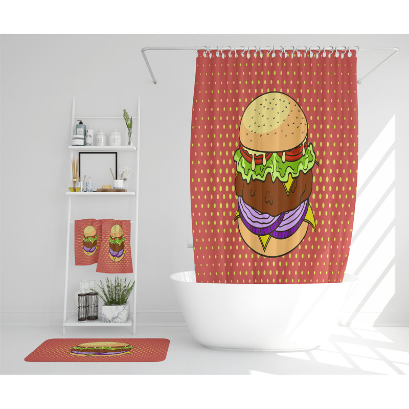 Nashely Polyester Shower Curtain Set