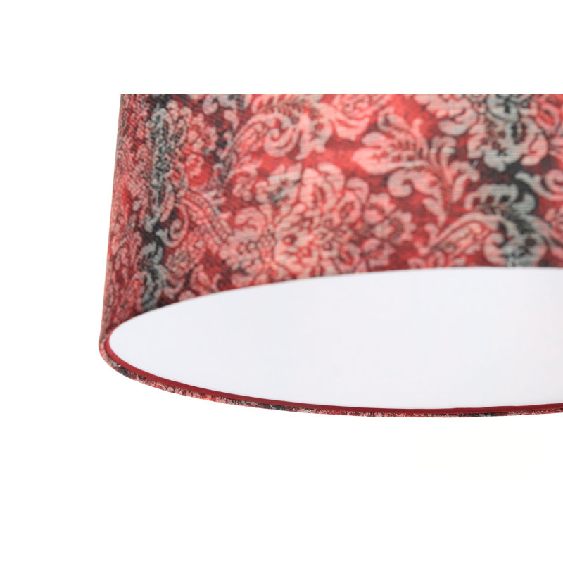 1 - Light White Drum Pendant, 117cm H x 60cm W x 60cm D