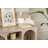 Modern Console Table, Traverten Marble & Sandstone Finish, 47.2 x 29.1 x 14.6 inches | 100% Melamine Coated Particle Board & MDF Doors | Stylish Storage Solution for Living Room, Entryway & Hallway, Durable & Elegant Design-1923879352