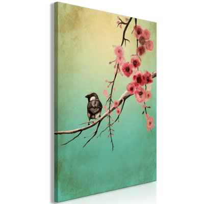 Cherry Flowers - Wrapped Canvas Print