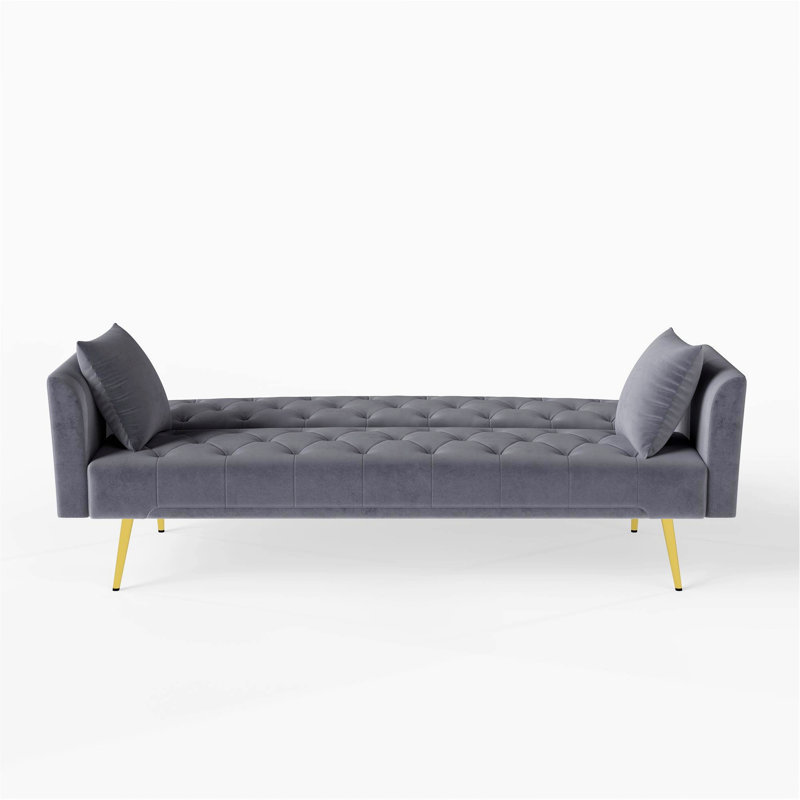 Canapé-lit convertible moderne avec design capitonné, Grey