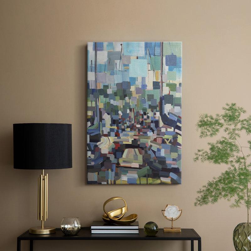 Les bateaux du matin I - galerie sur mesure, H 18 po x l 12 po