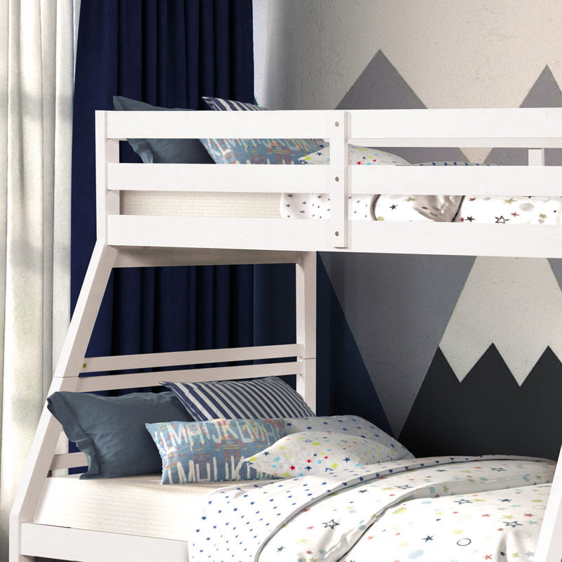 Lit superposé simple sur double Ian par Hokku Designs, Blanc / Blanc