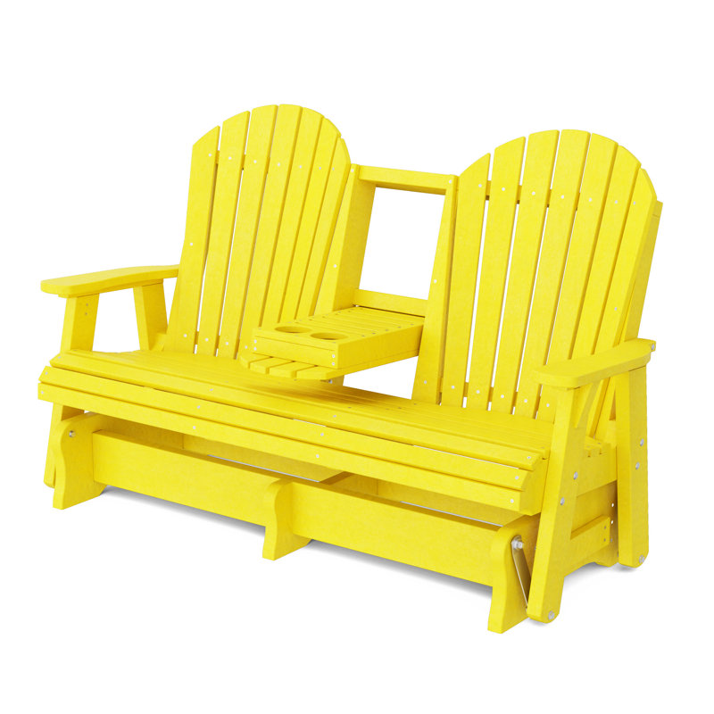 Fauteuil oscillant 5 pi avec console Heritage, Jaune citron