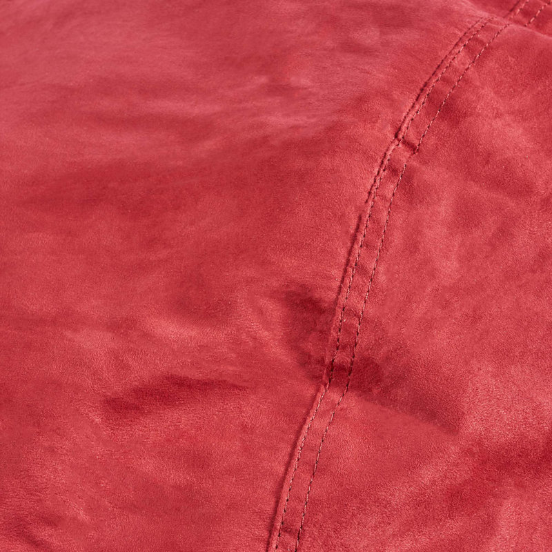 Comfortable Suede Bean Bag for Relaxation and Stylish Décor, Red Microfiber, 33" H x 70" W x 45" D