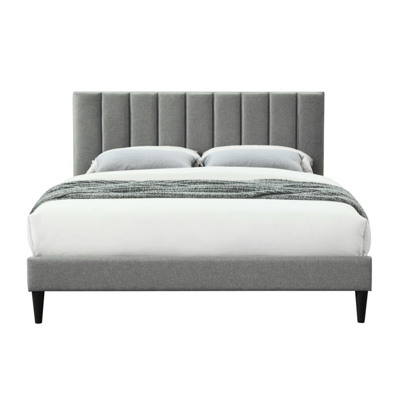 Enable Bed In A Box - Gris, l 58,5 po Largeur, revêtement de charge de la tête de lit à tête de lit, profondeur 80
