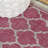 Trebol Moroccan Trellis Textured Weave Fuchsia/Light Gray Indoor/Outdoor Rug-2022070479