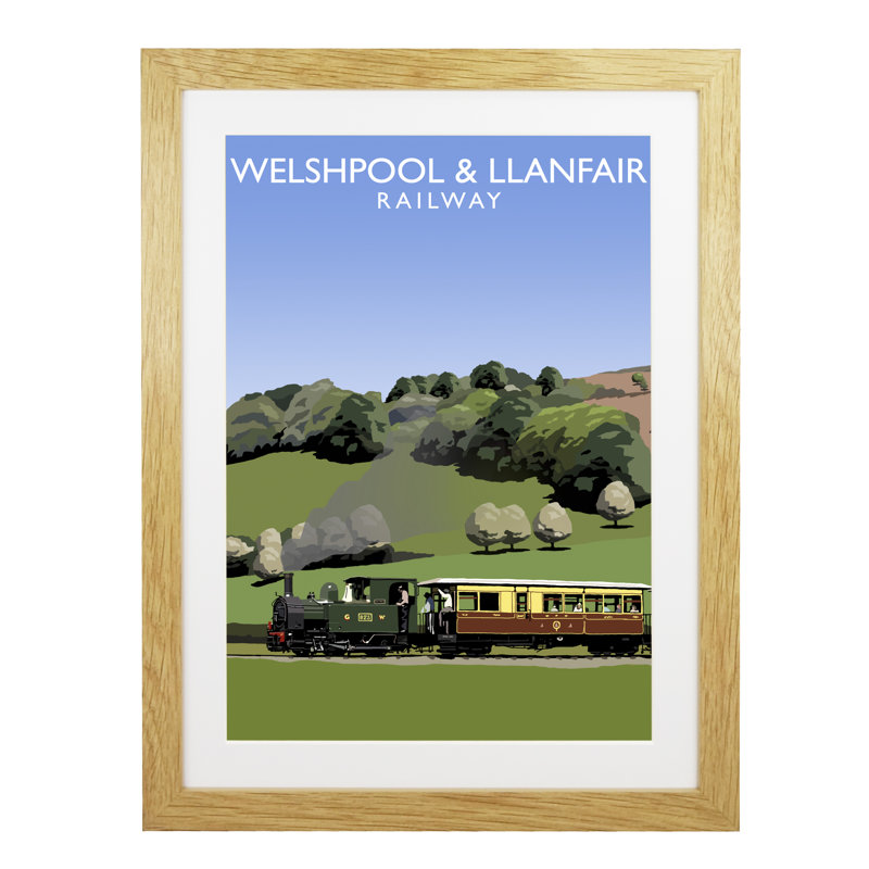 'Welshpool Llanfair 2' 1 Piece Wall Art, 43.5 cm H x 33.5 cm W x 2.2 cm D, Oak Wood Frame