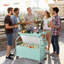 Winado Chariot refroidisseur de patio vert menthe avec table-125304901