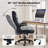 Executive Office Chair - Adjustable Inflatable Lumbar Support, Flip Up Arms, Heavy Duty Metal Base, Breathable PU Leather Ergonomic High Back Computer Chair Desk Chair, Thick Padded | Black-1635253313