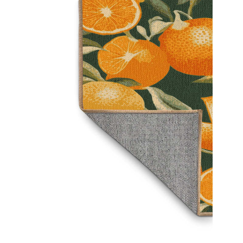  Tapis lavable Orangequat, Tapis de couloir 2 pi x 5 pi