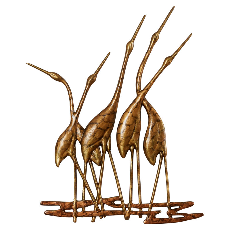 Crane Metal Wall Decor