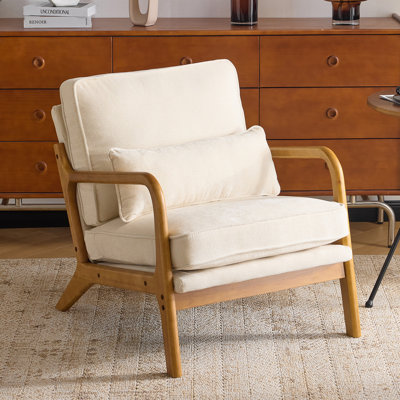 Fauteuil en chenille Mid-Century
