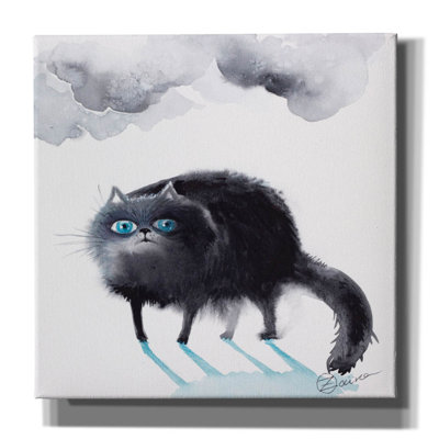 'Black Cat 3' by Oxana Zaika Canvas Wall Art