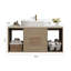 Meuble-lavabo mural moderne 38,2 po avec lavabo ovale en céramique et meuble flottant