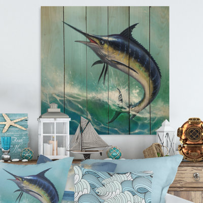 Blue Marlin In The Ocean " Blue Marlin in the Ocean " Graphic Art Print