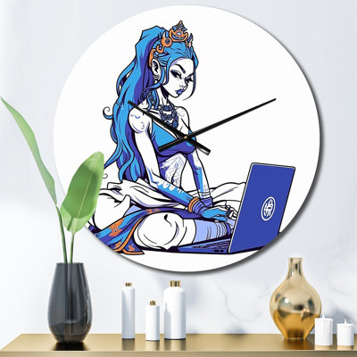 Horloge murale élégante en métal Influencer I