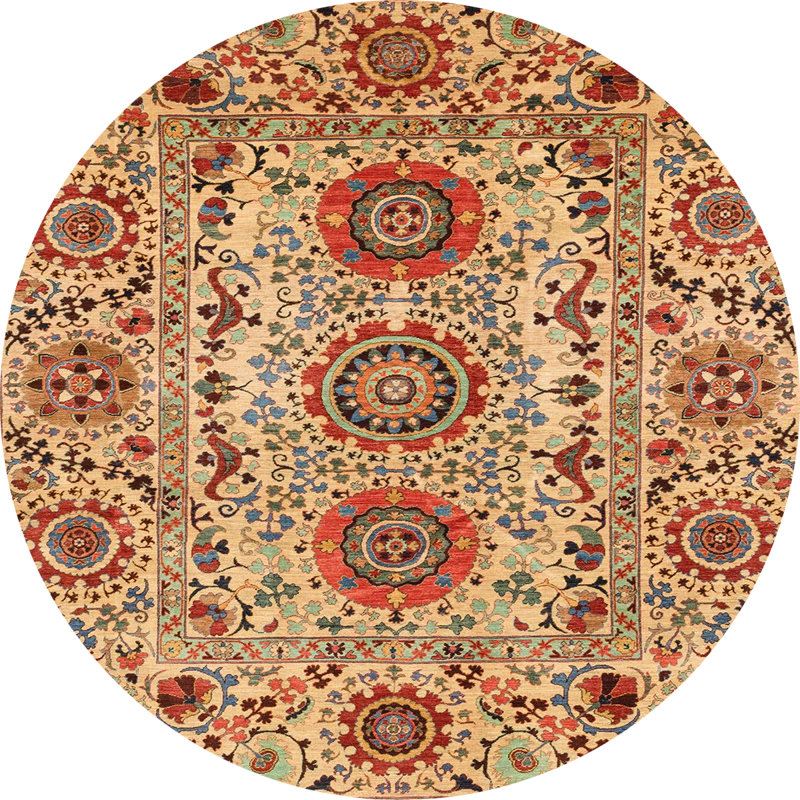 Tapis abstrait moderne 3905, Rond 7 pi