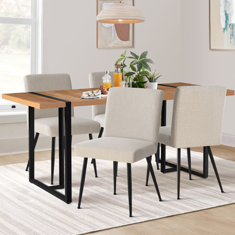 Ensemble de table de salle à manger 4 personnes, Beige