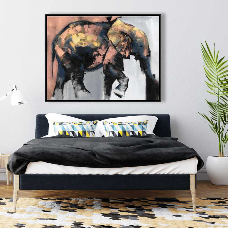 Magnifique toile éléphant | Décoration murale de chambre à coucher | Contemporain