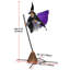 Annekristin 9 ft Animated Flying Witch Animatronic Halloween Decoration with Motion Sensor, Glowing Eyes & Spooky Sounds