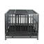Cage pour chien 32/48 po robuste avec roulettes et cage en métal robuste-1274518087
