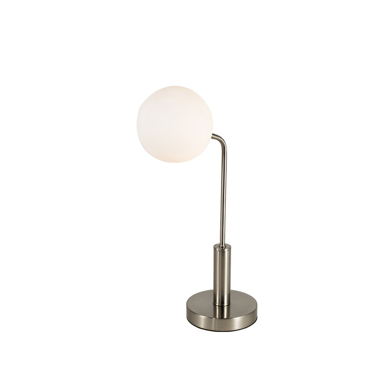 Metal Arched Lamp, Satin Chrome 