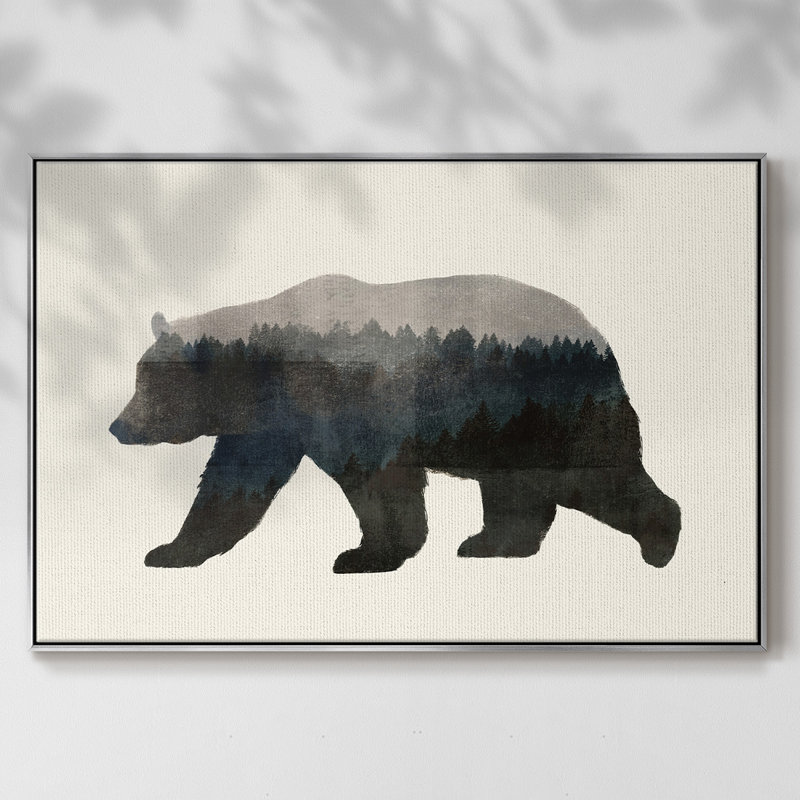 " The Wilderness II ", Silver Framed Canvas, 25" H x 37" W x 2" D