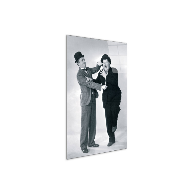 "Homage to Laurel and Hardy I" by Studio 53×79.5 cm CrystalArt Acrylic Glass Effect, Lightweight Ready to Hang
