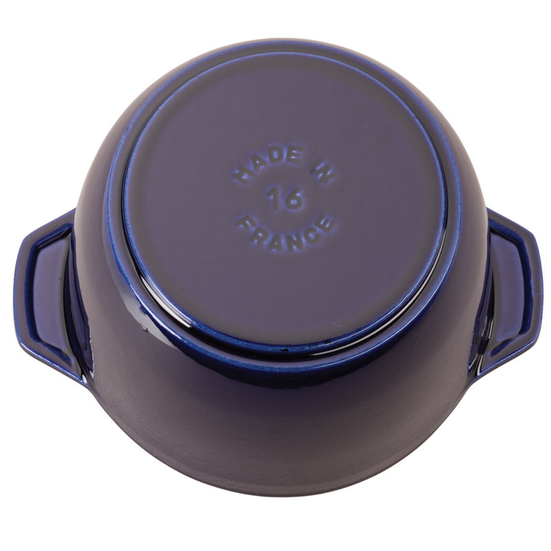 Staub Cast Iron 1.84-qt Petite French Oven, Dark Blue, 1.84 quarts
