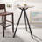 Esmond Round Solid Wood Top Metal Base Dining Table