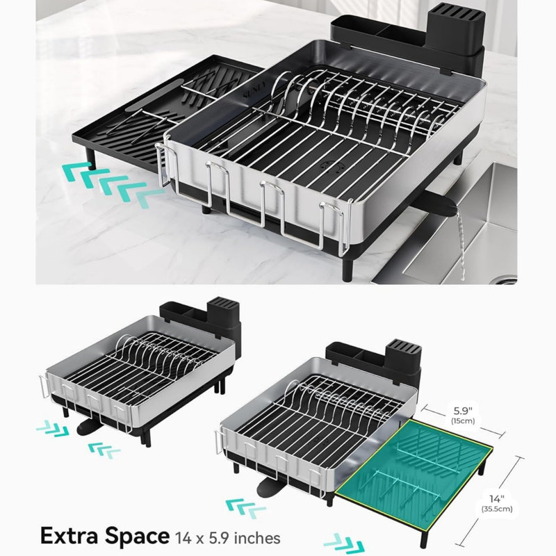 Stainless Steel Countertop Dish Rack
