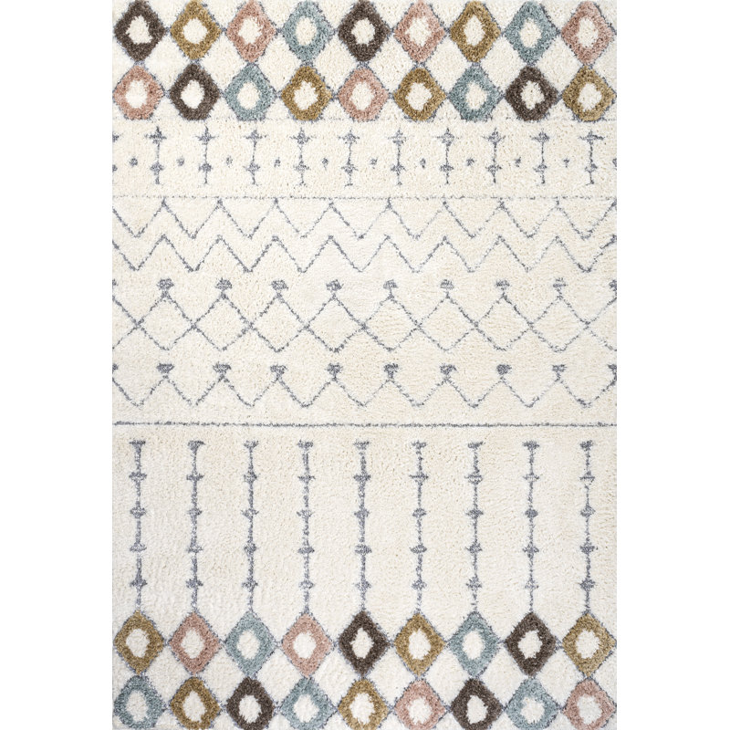 Tapis multicolore / crème Wilmington, Rectangulaire 3 pi x 5 pi
