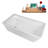 59" Streamline Soaking Freestanding Tub and Tray With Internal Drain-101697834