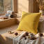 Housse de coussin simple à rayures-131256094