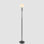 Poise Adjustable Floor Lamp In Graphite with Oval bulb