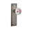 New York Plate with White Rose Porcelain Door Knob