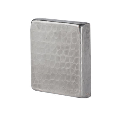 2" x 2" Nickel Plated Hammered Copper Tile 