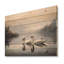 L'odyssée des cygnes - Art sur bois de pin naturel-892770935